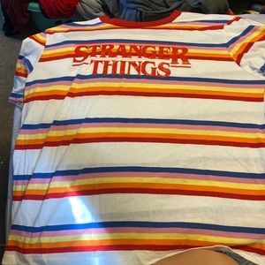This is a rainbow stranger things shirt
